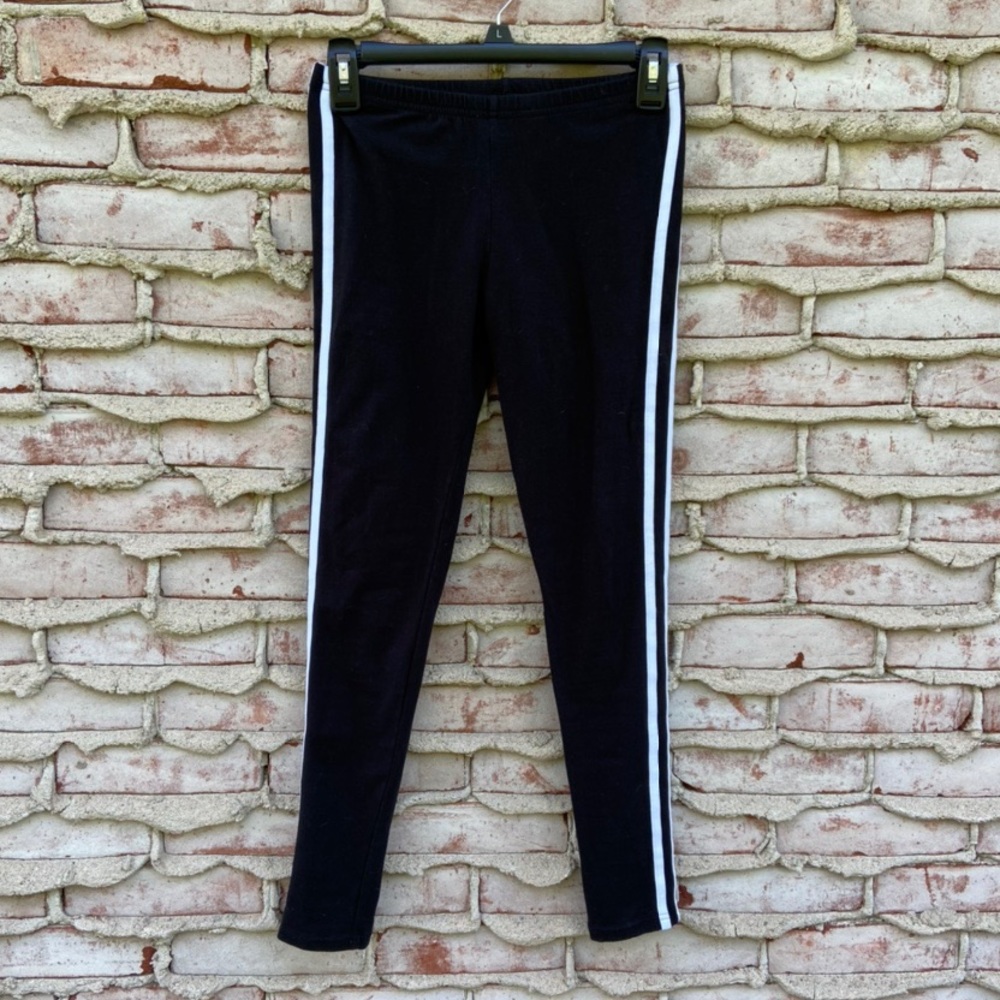 Double Striped Black Leggings
